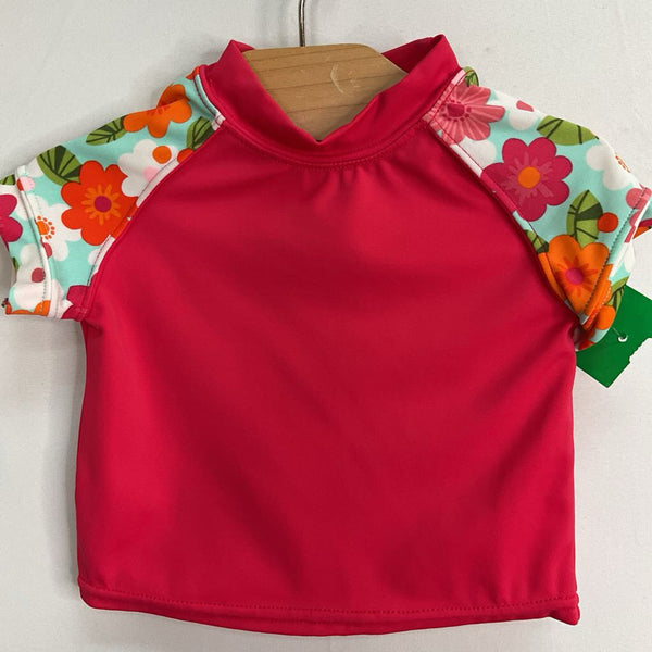 Size 6-12m: Gymboree Pink/Colorful Floral Sleeve Rash Guard Shirt