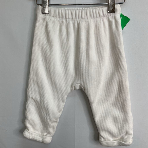 Size 9m: Absorba White Waffle Knit Cozy Pants