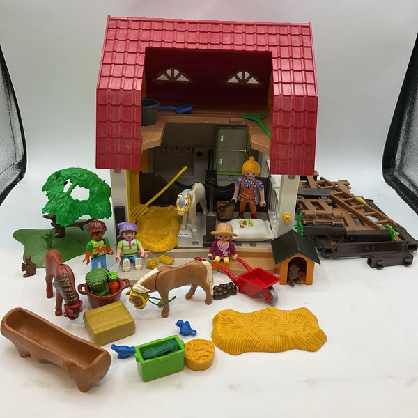 Playmobil Children's Pony Farm Playset AS IS