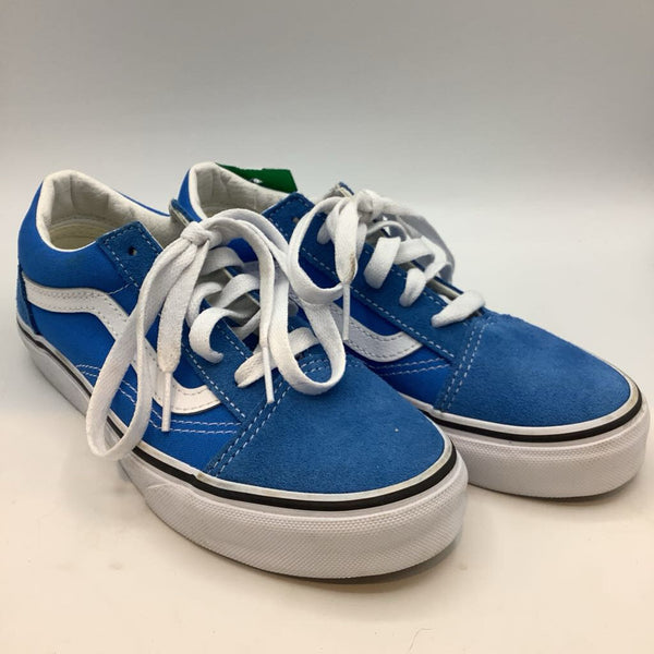 Size 2.5Y: Vans Blue/White Lace-Up Sneakers NEW