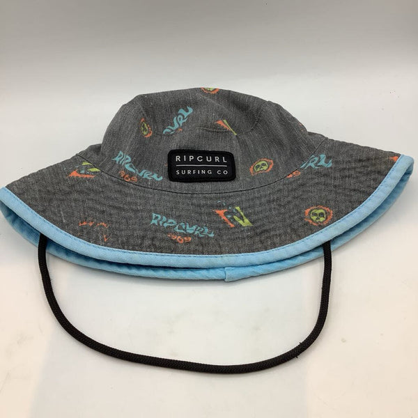 Size OS Youth: Ripcurl Blue/Grey Print Reversible Sun Hat
