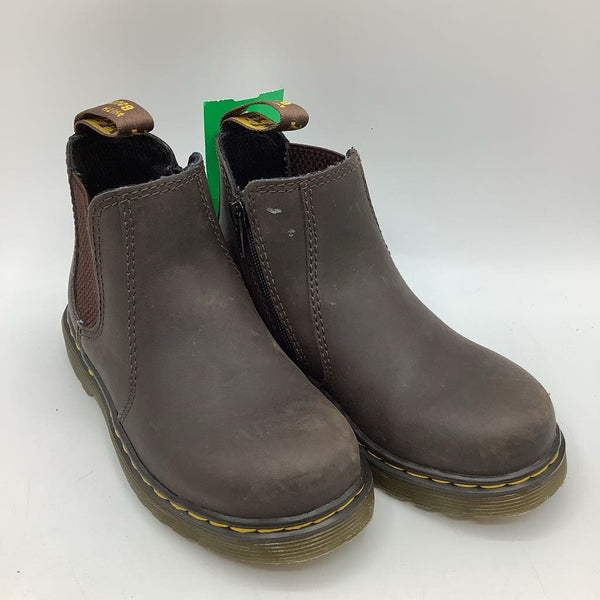 Size 10: Dr. Marten's Brown Zip-Up Chelsea Boots