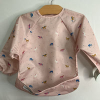 Size OS: Pink/Colorful Unicorns Long Sleeve Art Smock