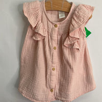Size 12m: H&M Pink Muslin Ruffle Trim Dress