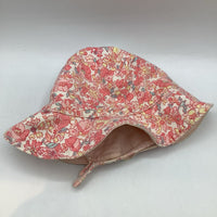 Size NB: Pink/Blue/Yellow Floral Sunhat