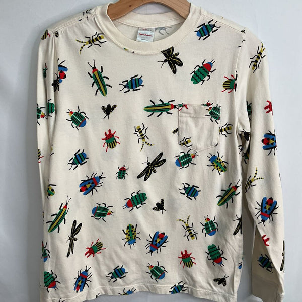 Size 10 (140): Hanna Andersson White/Colorful Insects Long Sleeve Shirt