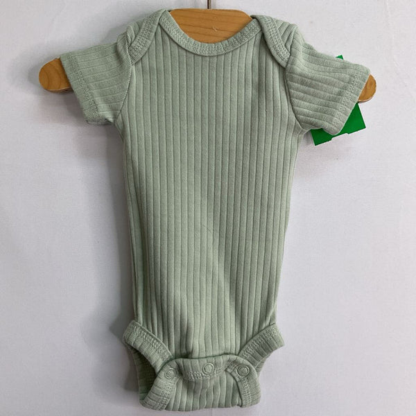 Size Preemie: Carter's Green Ribbed Onesie