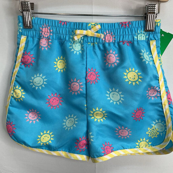 Size 6: UV Skinz Blue/Colorful Suns Mesh Lined Swim Shorts
