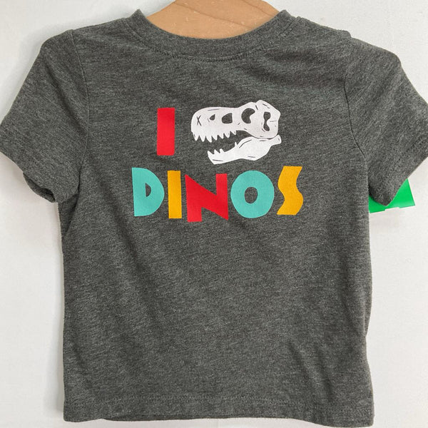Size 2: Old Navy Grey/Colorful I Heart Dinos T-Shirt