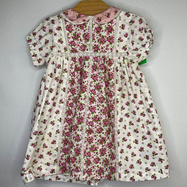 Size 12-18m: Boden White/Pink/Yellow Floral Collared Dress