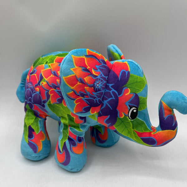 Pop Art! Colorful Floral Elephant Plush