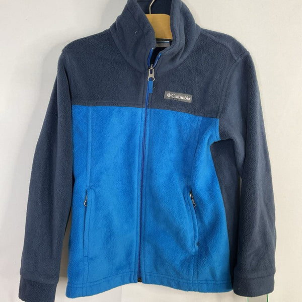 Size 6-7: Columbia Two Tone Blue Fleece Zip-Up Coat
