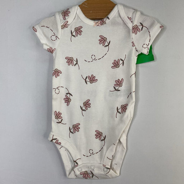 Size 3m: Carter's White/Pink Floral Onesie NEW