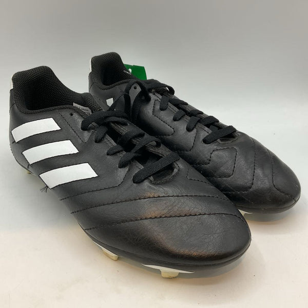 Size 4Y: Adidas Black/White Lace-Up Soccer Cleats