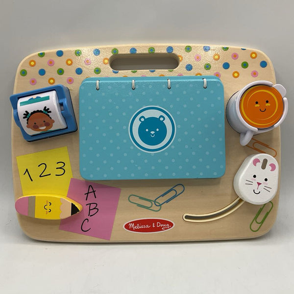 Melissa & Doug Wooden Work & Play Desktop Activity Board