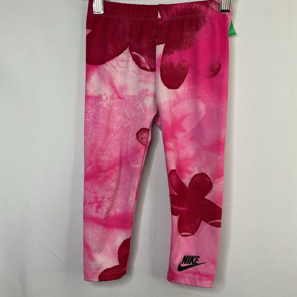 Size 2: Nike Pink/Red Floral Dri-Fit Leggings