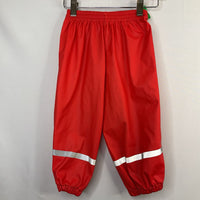 Size 2: Red/Reflective Striped Rain Pants