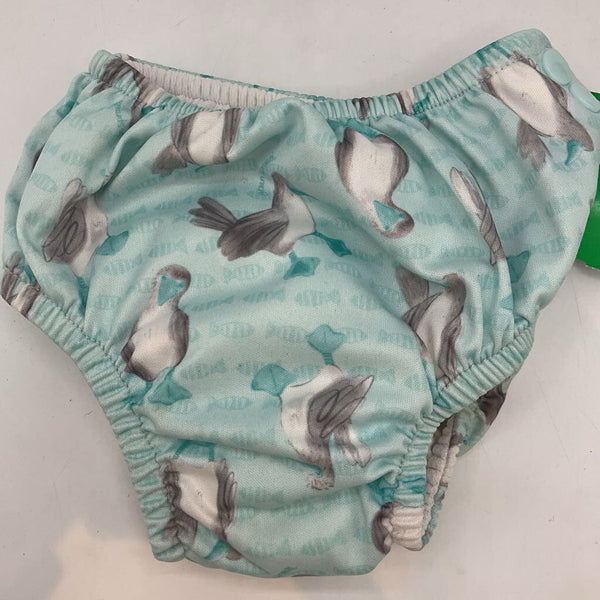 Size 24m: Green Sprouts Blue/Grey Puffins Swim Diaper