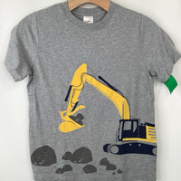 Size 8 (130): Hanna Andersson Grey Construction Vehicle T-Shirt-NEW