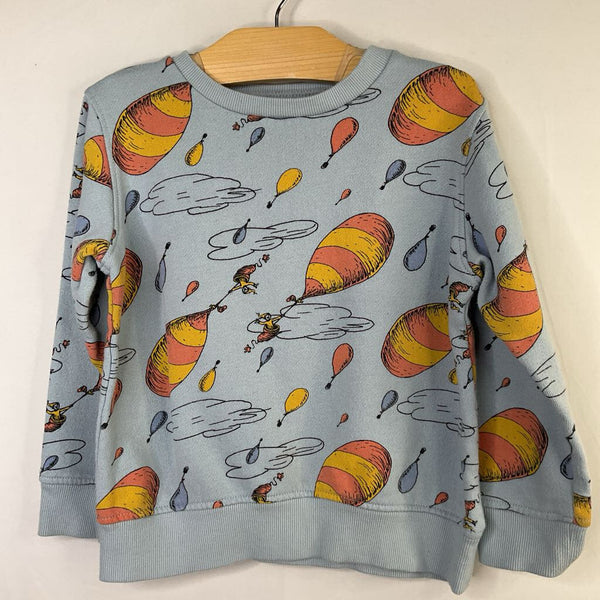 Size 5: Dr. Seuss Blue/Colorful 'Oh, the Thinks You Can Think' Sweatshirt