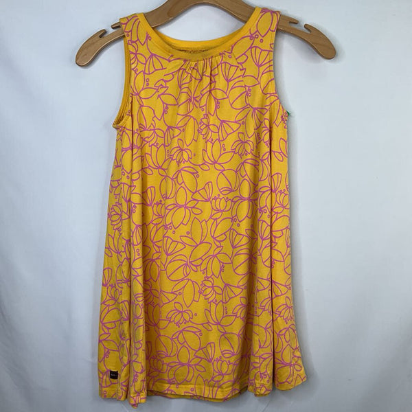 Size 7: Tea Yellow/Pink Floral Tank Dress