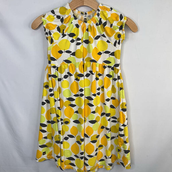 Size 10: Tea White/Yellow Lemons Dress