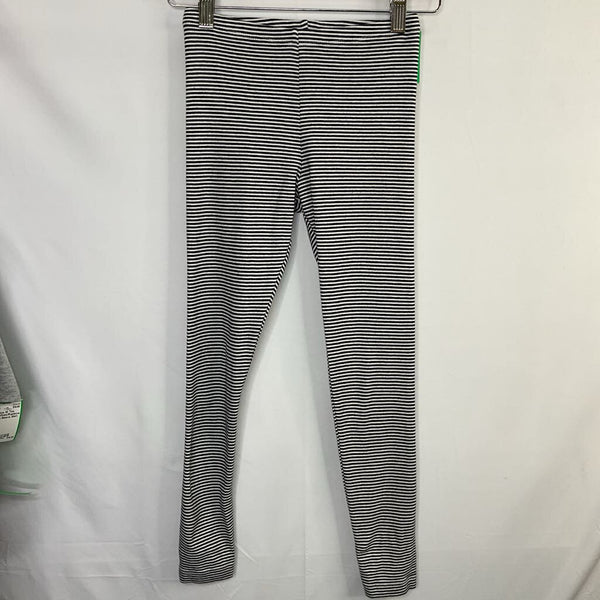 Size 10: Tea Black/White Striped Leggings