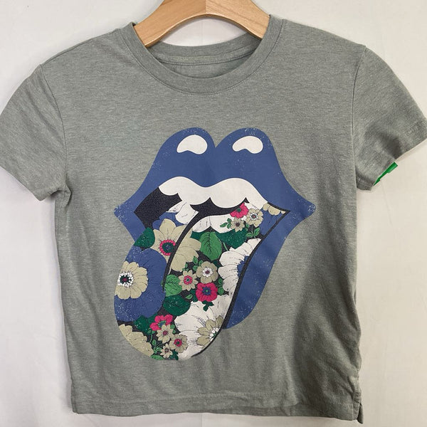 Size 10-12: Gap Grey/Blue Floral Mouth T-Shirt