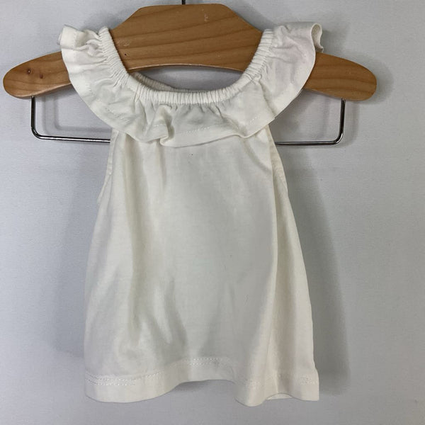 Size 3-6m: MNG White Ruffle Collar Tank Top