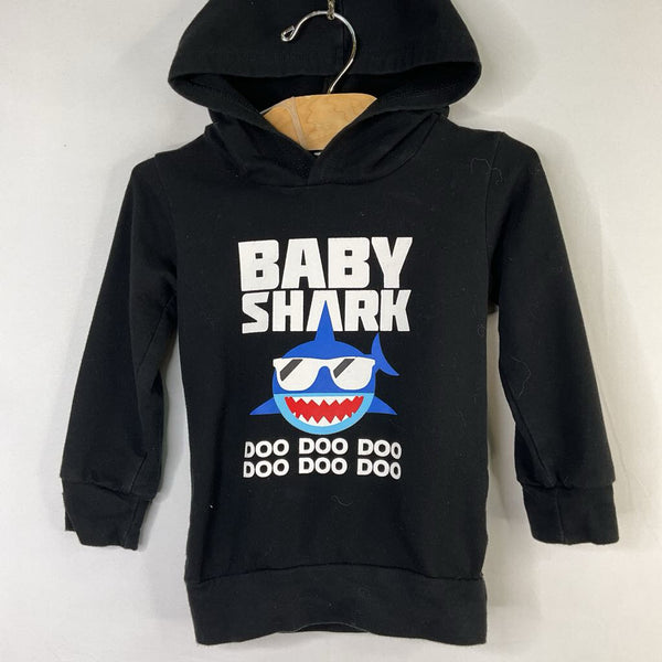 Size 2-3: Baby Shark Black Pullover Hoodie