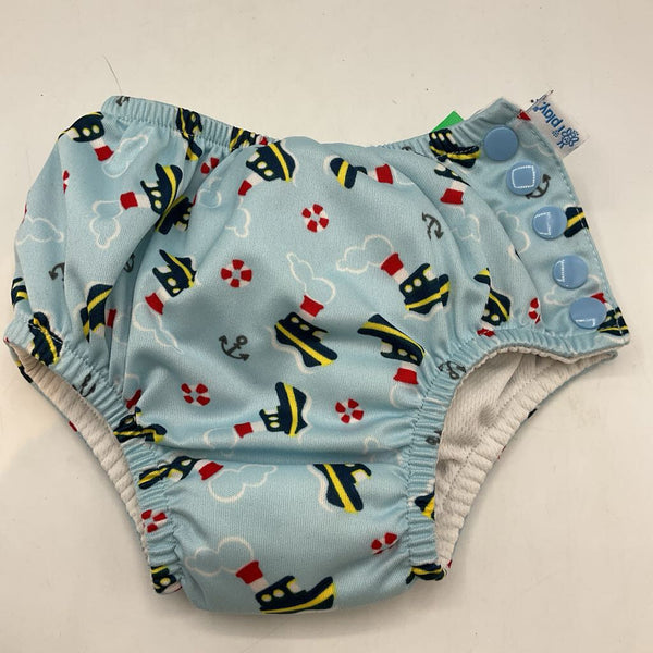 Size 12-18m: iPlay Blue/Navy Boats UPF50+ Swim Diaper