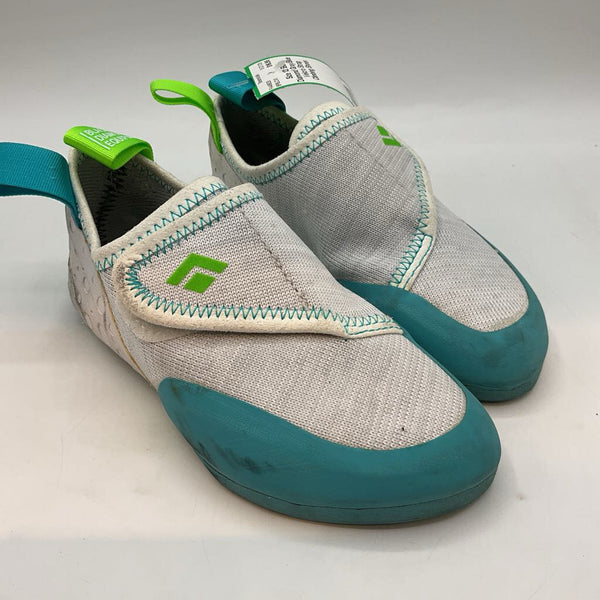 Size 13: Black Diamond Gray/Blue Velcro Strap Climbing Shoes