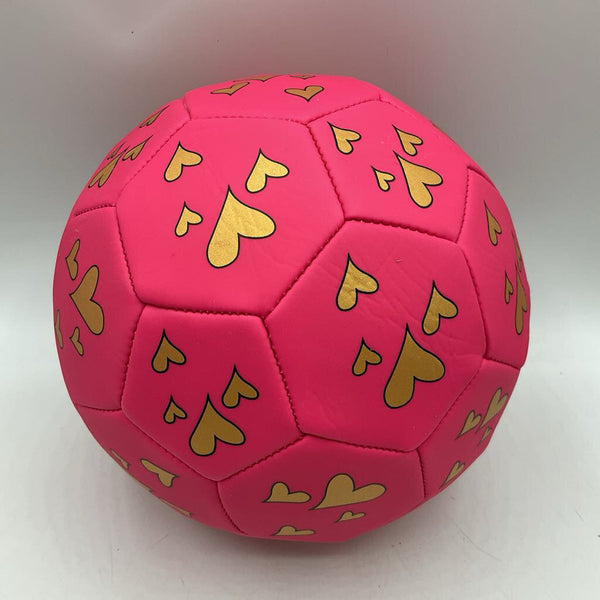 Size 3 Pink/Gold Hearts Soccer Ball