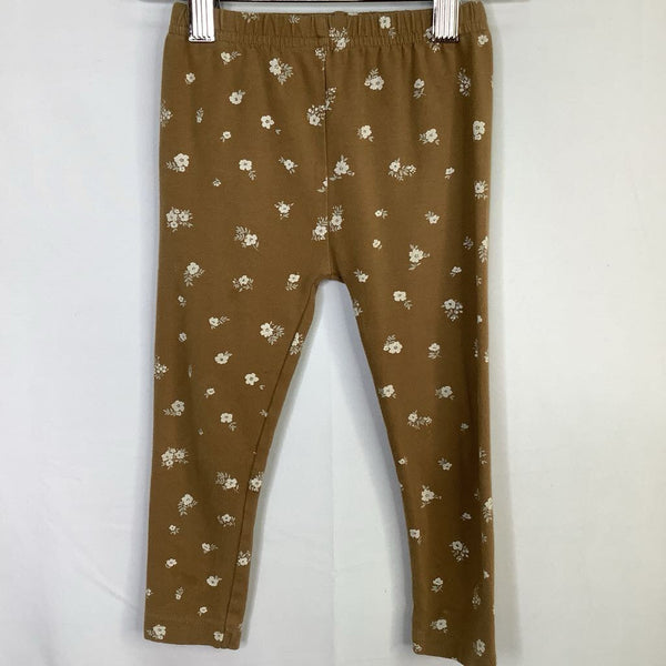 Size 2-3: Jamie Kay Brown/White Floral Leggings