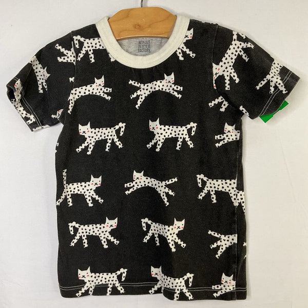 Size 3: Winter Water Factory Black/White Jungle Cats T-Shirt