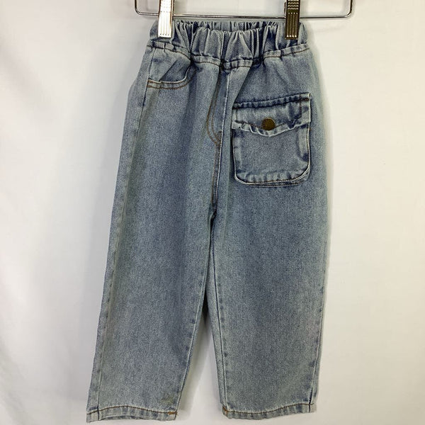 Size 2-3: Blue Wide Leg Soft Waist Jeans