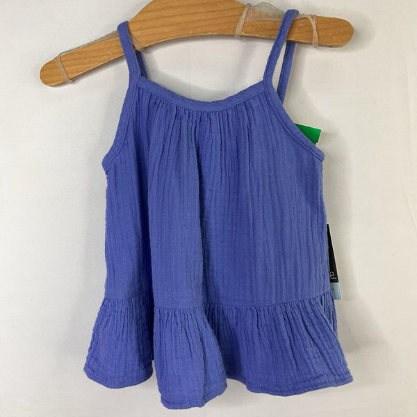 Size 2: Okie Dokie Blue Muslin Splitback Tank NEW w/ Tags