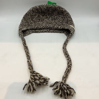 Size OS: Brown/Tan Tassel Wool Beanie