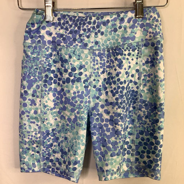 Size 10-12: Tek Gear Soft Blue and White Side Pocket Athletic Shorts