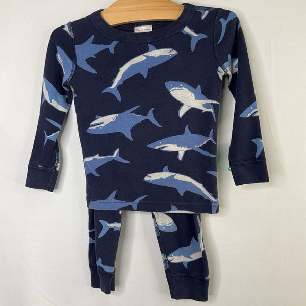Size 18-24m (80): Hanna Andersson Navy Shark 2pc Pjs