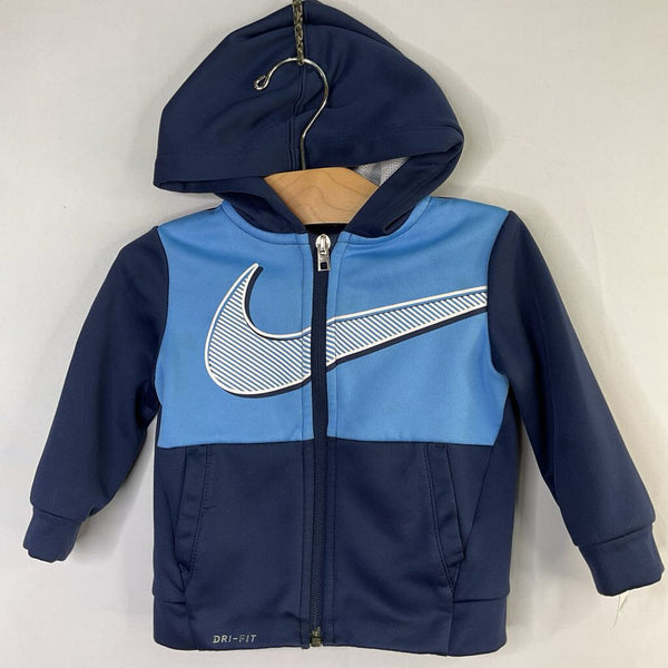 Size 18m: Nike Blue Zip Up Hoodie