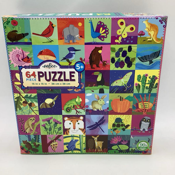 eeBoo 64pc Portraits of Nature Puzzle