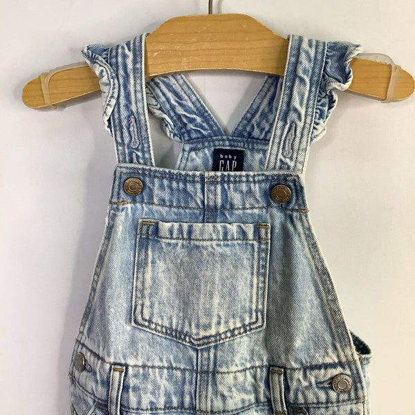 Size 2: Gap Light Wash Blue Cropped Denim Shortalls