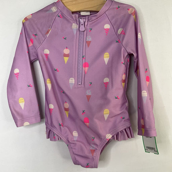 Size 12-18m: Gap Purple/Colorful Ice Cream 1pc Rash Guard Suit