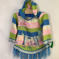 Size 18-24m: Colorful Pastel Animals Hooded Sweater REDUCED
