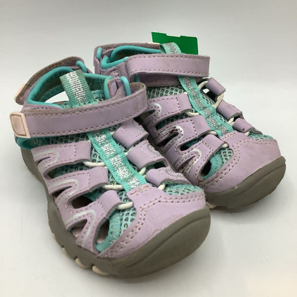 Size 6: Cat & Jack Purple/Blue Velcro Strap Sandals