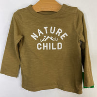SIze 6m: Little Co. Green/White Nature Child Long Sleeve Shirt