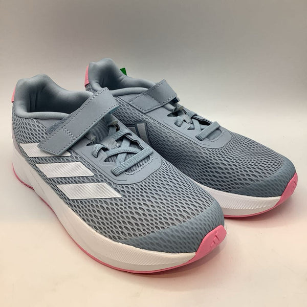Size 4Y: Adidas Light Blue/Pink Velcro Strap Sneakers NEW