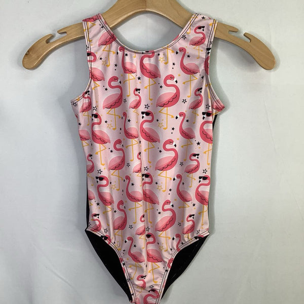 Size 10: Destira Black/Pink Flamingos 1pc Swimsuit