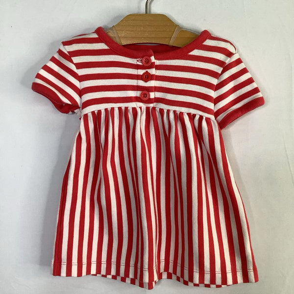 Size 3-6m (60): Hanna Andersson Red/White Striped Dress